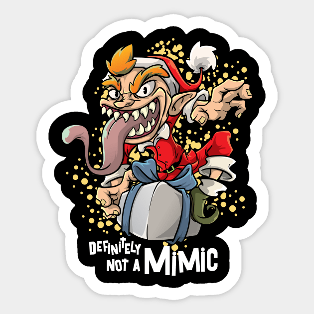 Roleplaying Mimic Creature RPG Joke Meme DM PnP Christmas Sticker by TellingTales